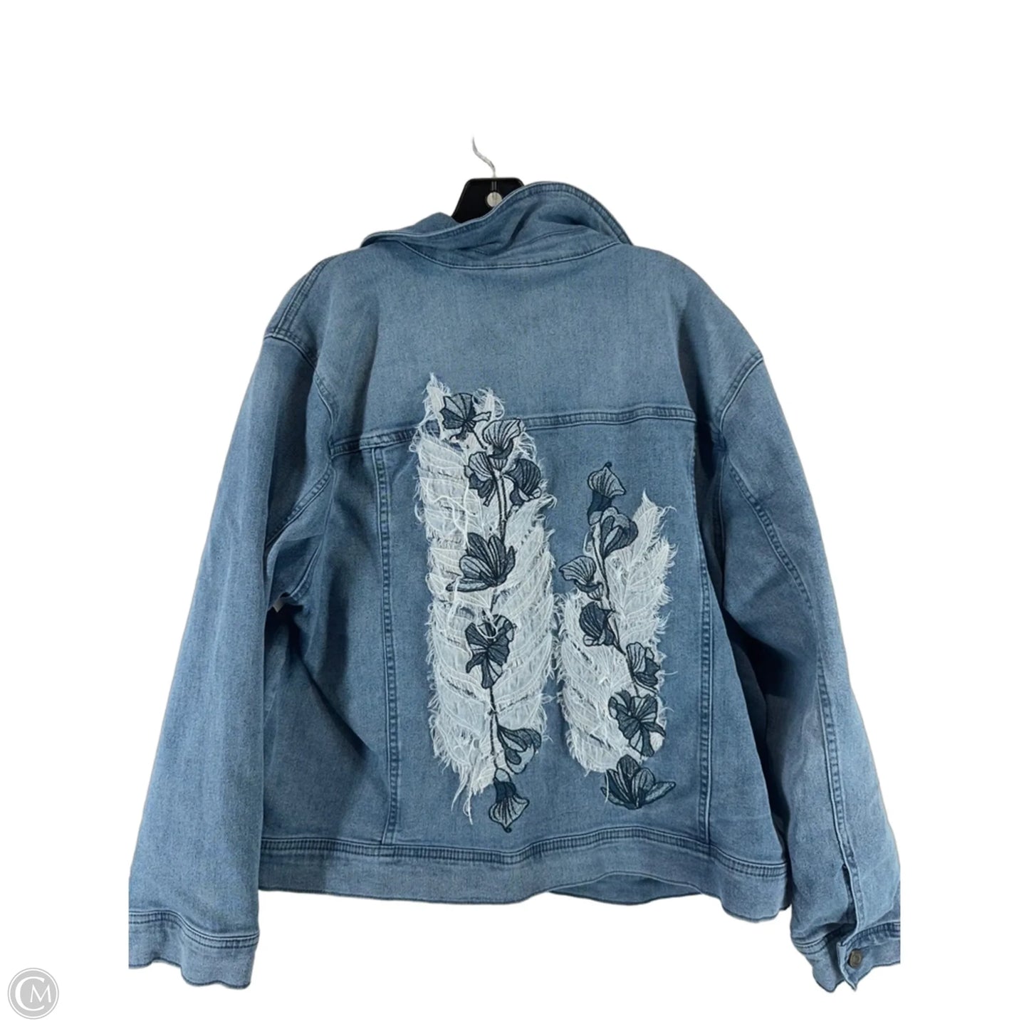 Jacket Denim By Dg2 In Blue Denim, Size: 1x