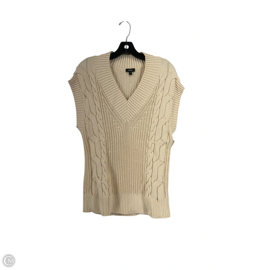 Vest Sweater By Express In Cream, Size: S