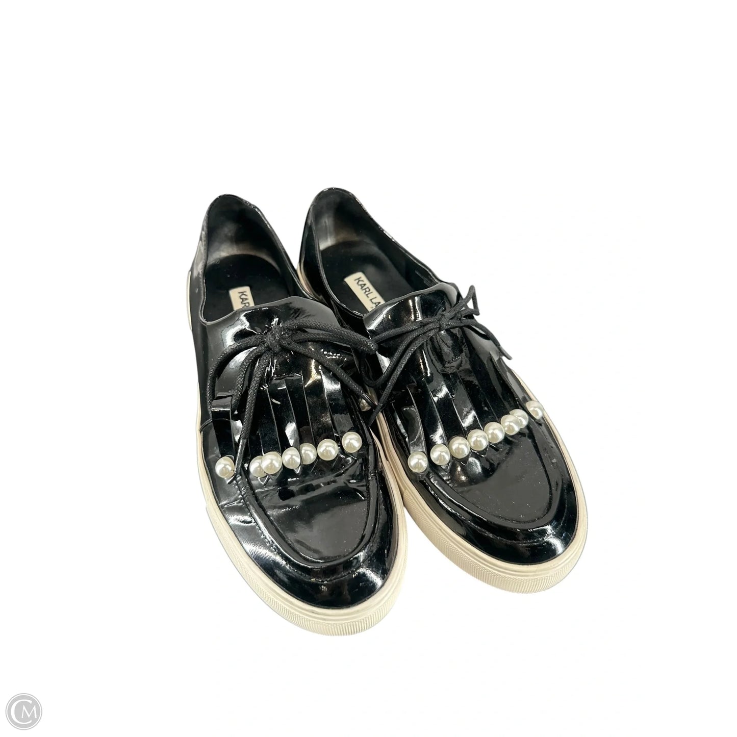 Shoes Designer By Karl Lagerfeld In Black, Size: 6.5