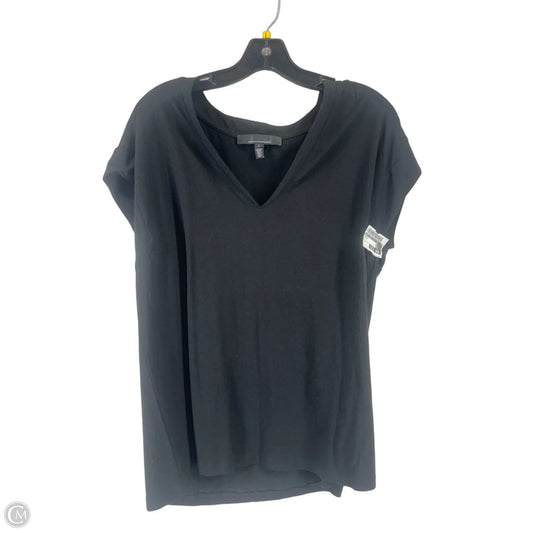 Top Short Sleeve By White House Black Market In Black, Size: L