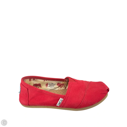 Shoes Flats By Toms In Red, Size: 6.5