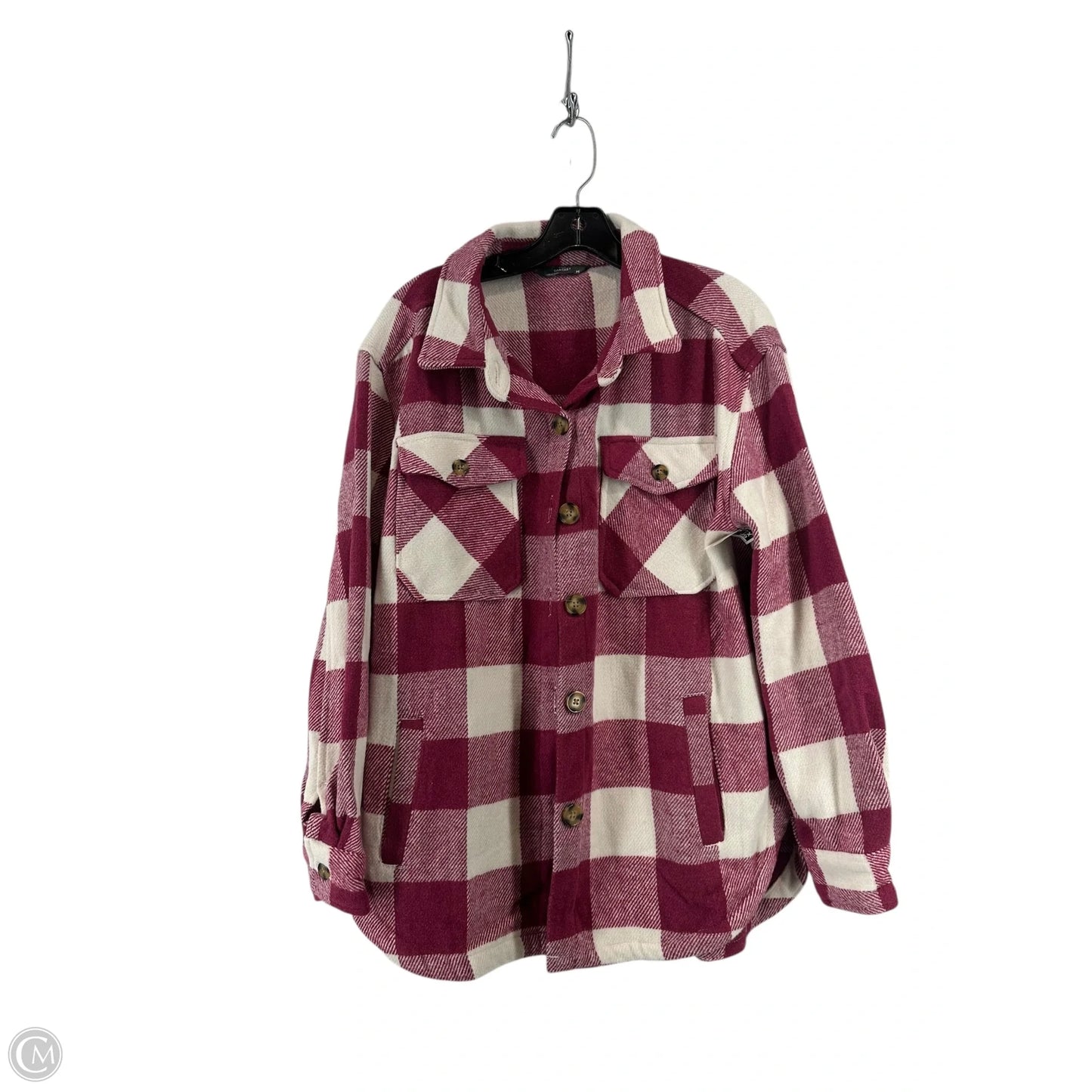 Jacket Shirt By Clothes Mentor In Plaid Pattern, Size: M