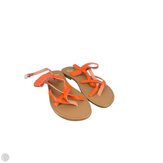 Sandals Flats By Report In Orange, Size: 7