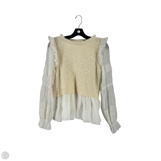Top Long Sleeve By Fate In White, Size: S