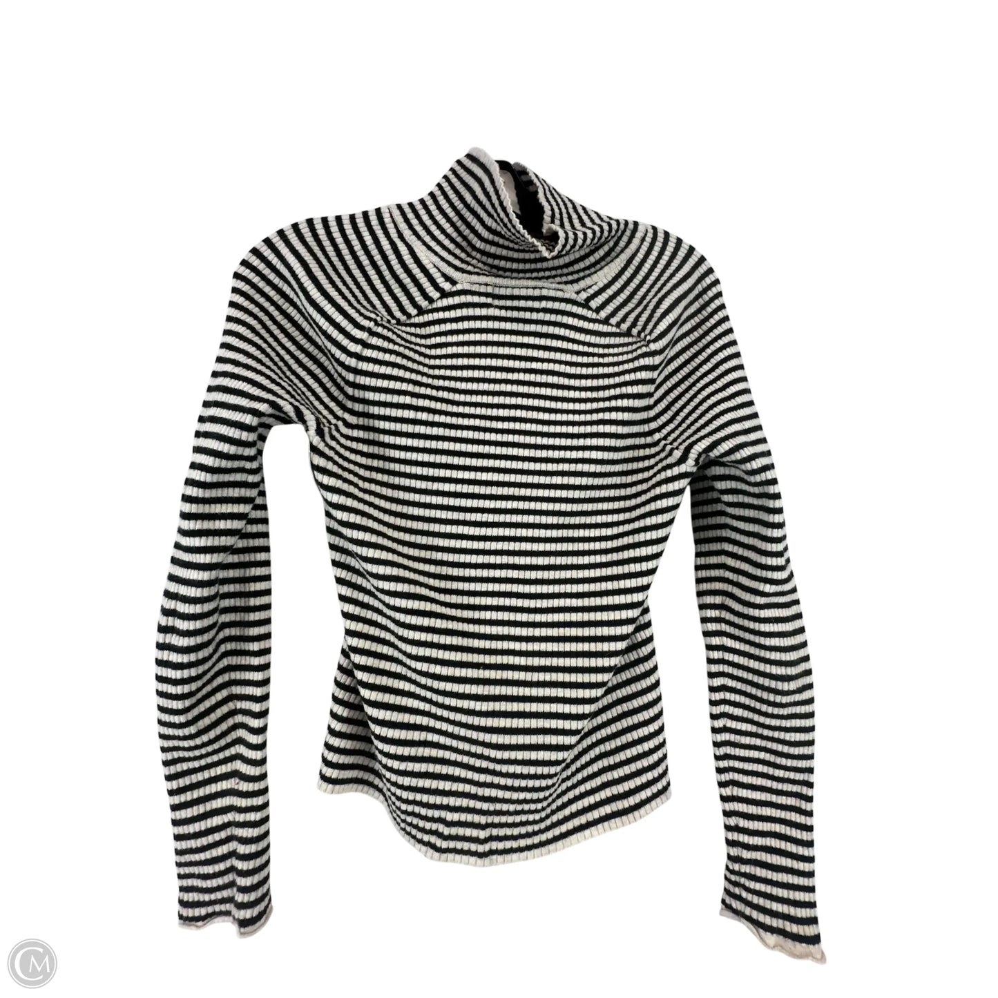 Top Long Sleeve By Universal Standard In Black & Cream, Size: L