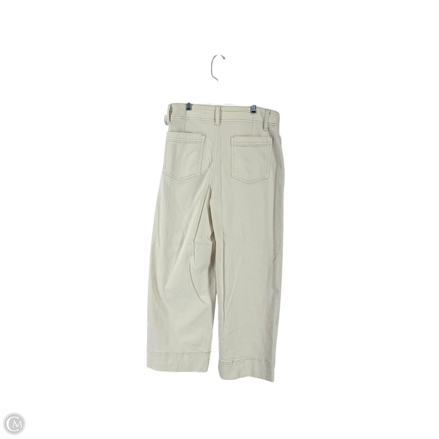 Jeans Wide Leg By Chicos In Cream, Size: 10