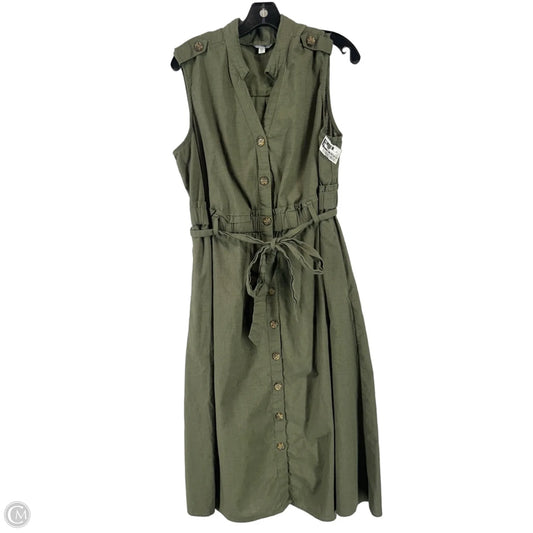 Dress Casual Maxi By Time And Tru In Green, Size: 2x