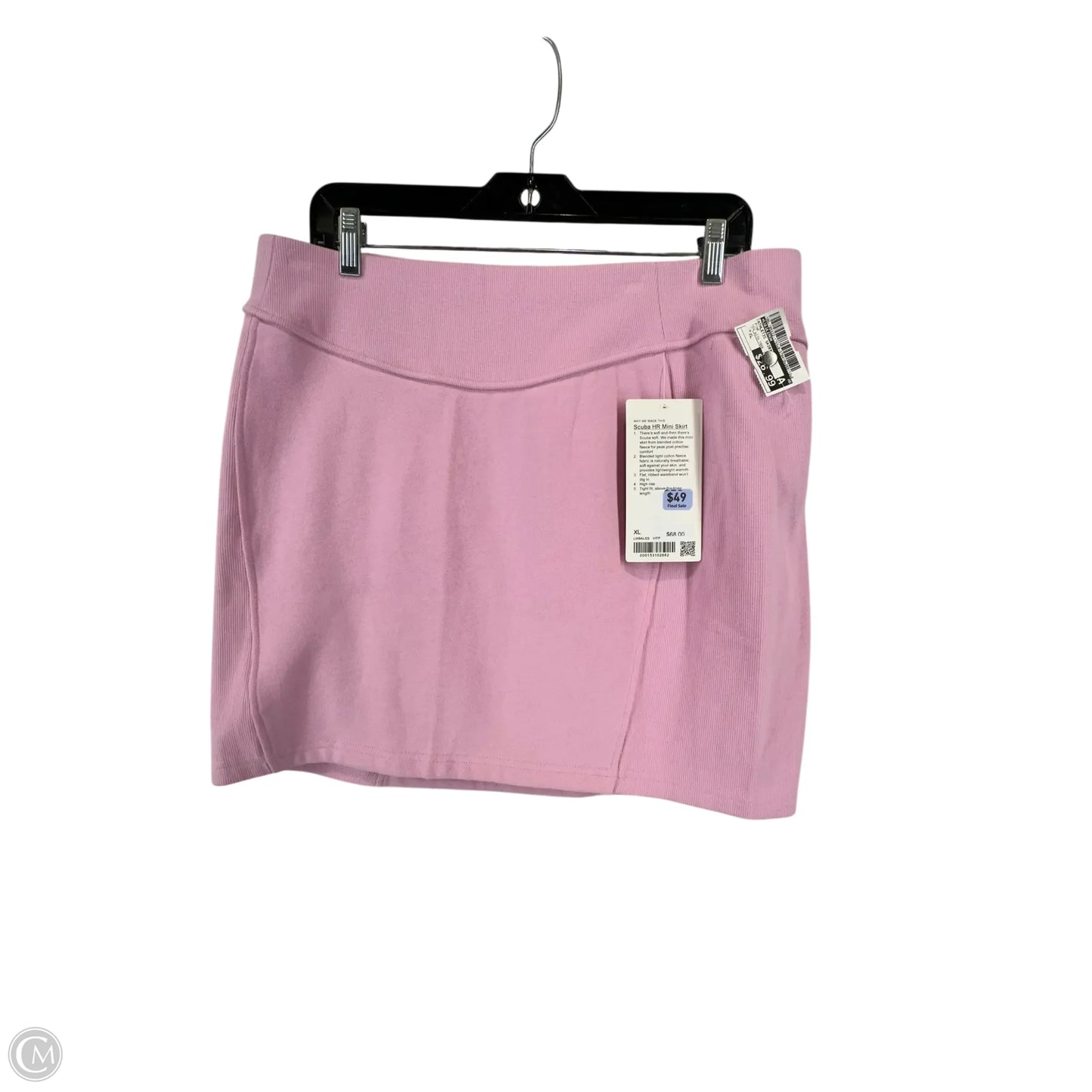 Athletic Skirt By Lululemon In Pink, Size: Xl