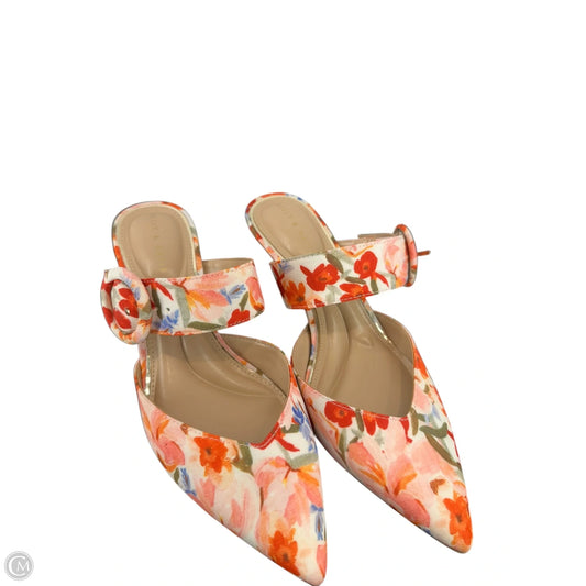Shoes Heels Kitten By Kelly And Katie In Floral Print, Size: 6
