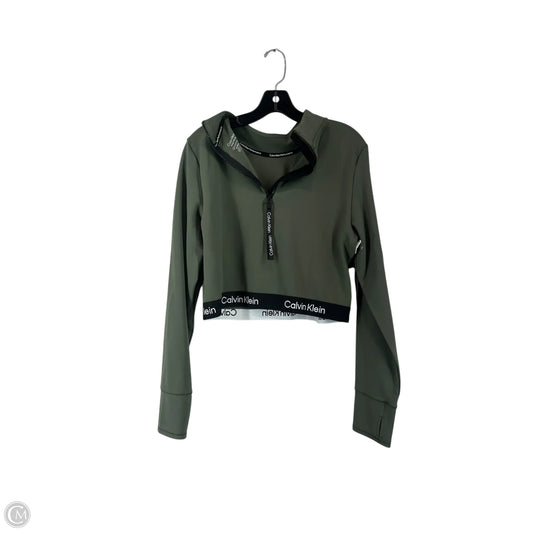 Athletic Jacket By Calvin Klein In Green, Size: Xl