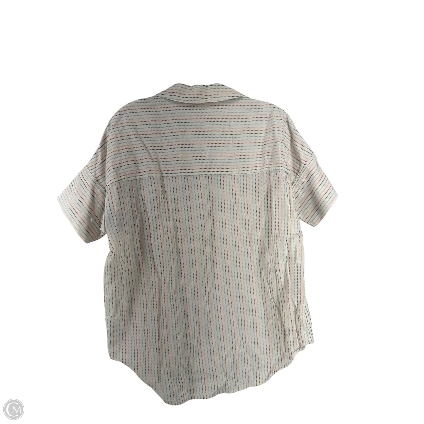 Top Short Sleeve By Madewell In Striped Pattern, Size: Xs