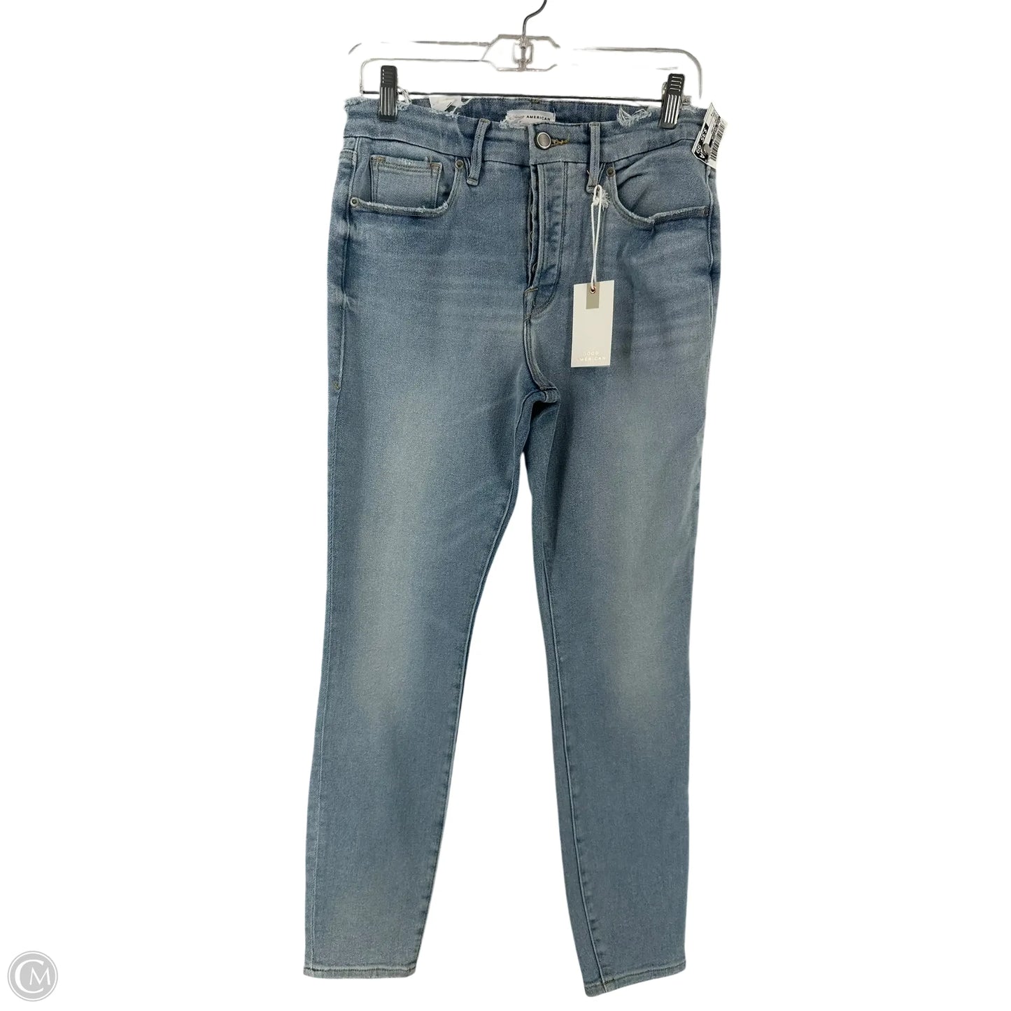 Jeans Skinny By Good American In Navy, Size: 8