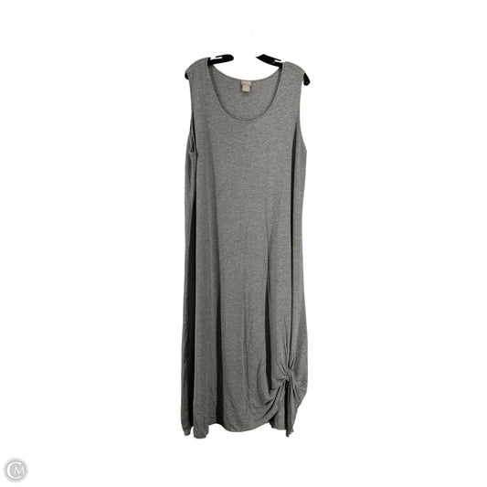 Dress Casual Maxi By Chicos In Grey, Size: 4