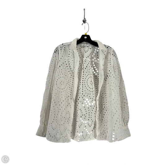 Top Long Sleeve By Chicos In White, Size: Xs