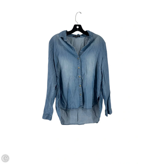 Top Long Sleeve By Velvet Heart In Blue Denim, Size: M