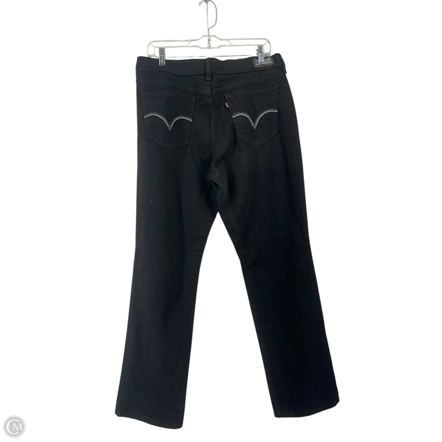 Jeans Straight By Levis In Black, Size: 14