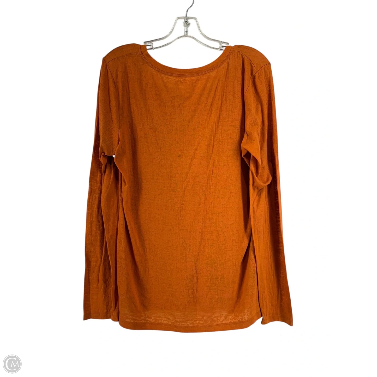 Top Long Sleeve Basic By Clothes Mentor In Orange, Size: L