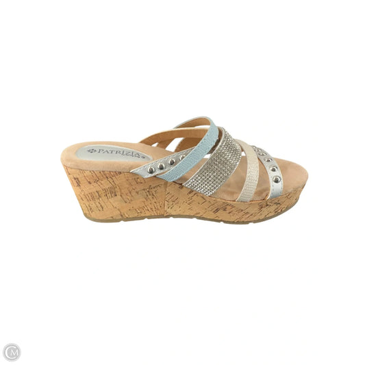 Sandals Heels Block By Clothes Mentor In Tan, Size: 7