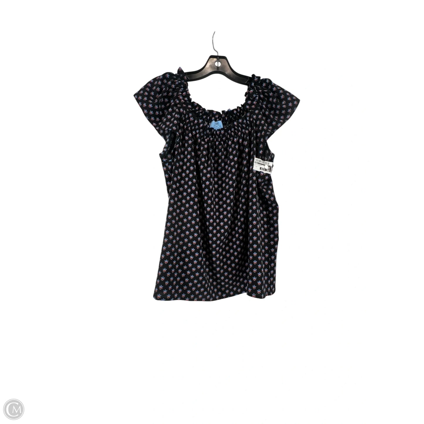 Top Sleeveless By Cece In Black & Blue, Size: M