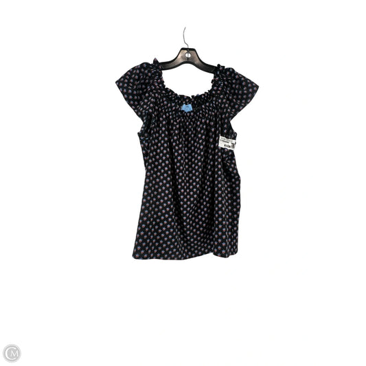 Top Sleeveless By Cece In Black & Blue, Size: M