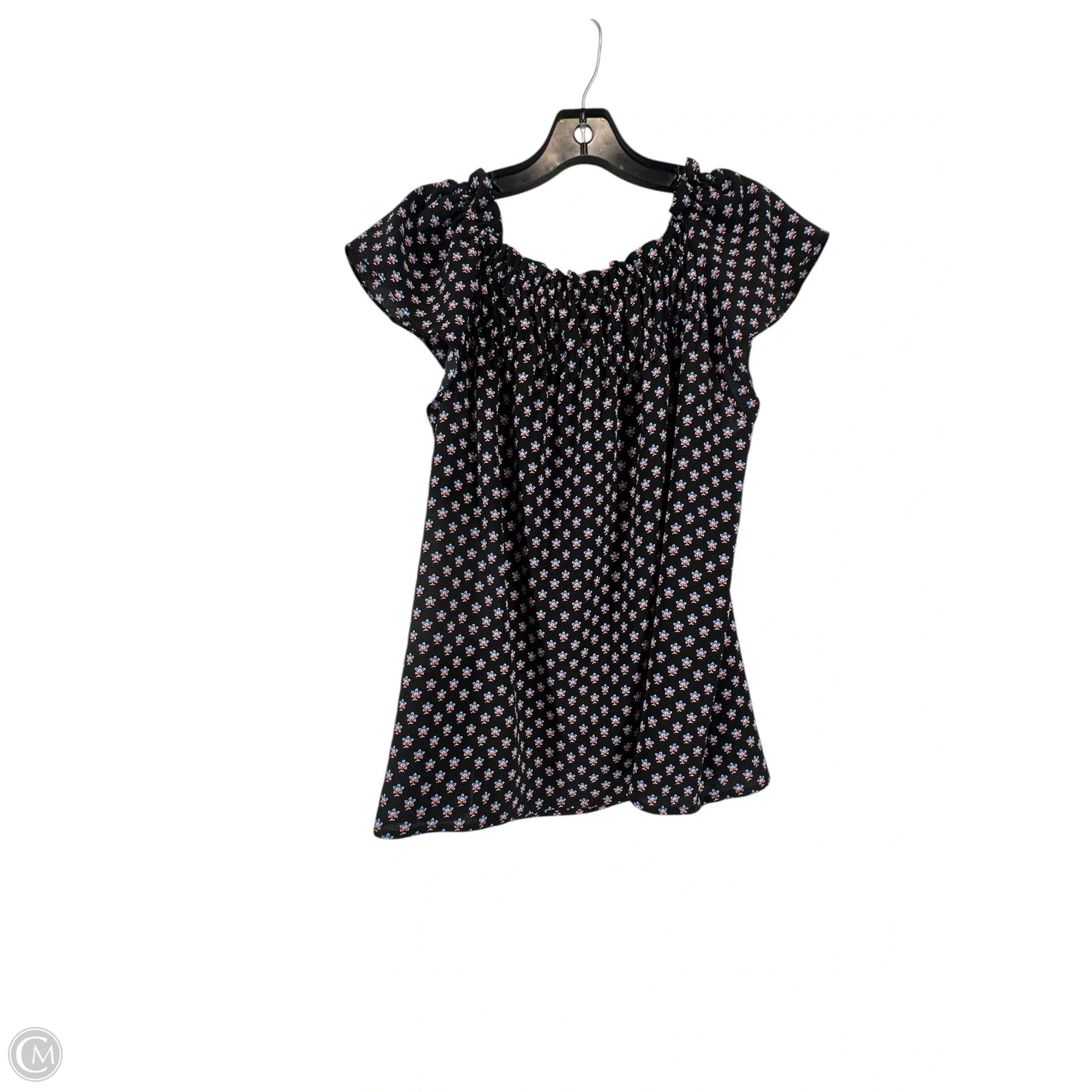 Top Sleeveless By Cece In Black & Blue, Size: M