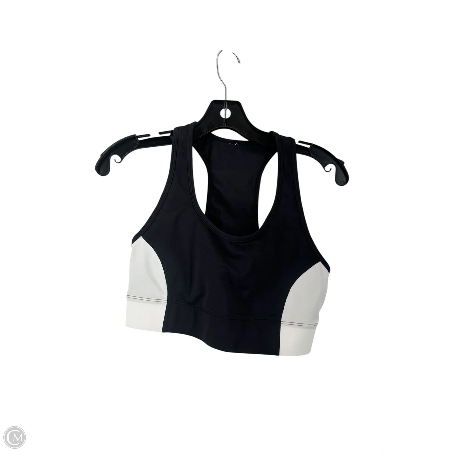 Athletic Bra By Fabletics In Black & Cream, Size: M