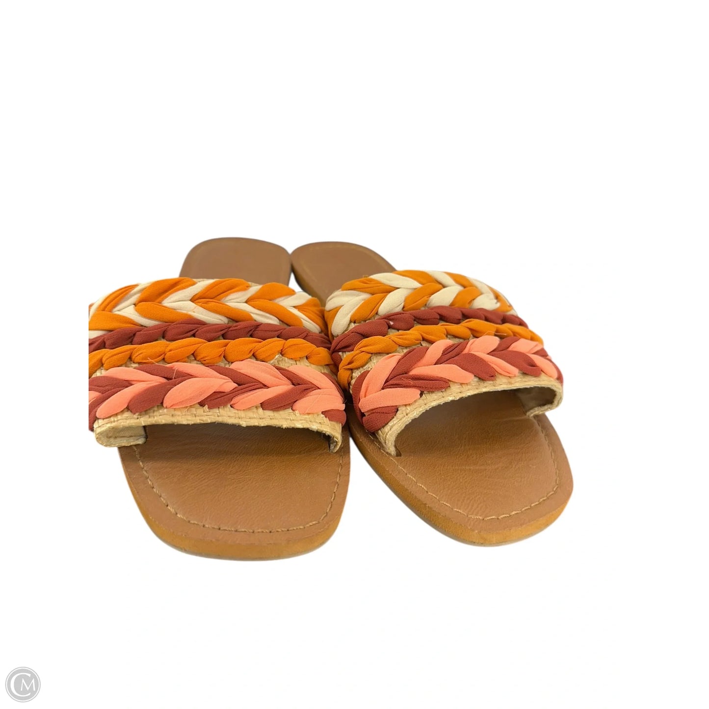 Sandals Flats By Universal Thread In Orange & Pink, Size: 10