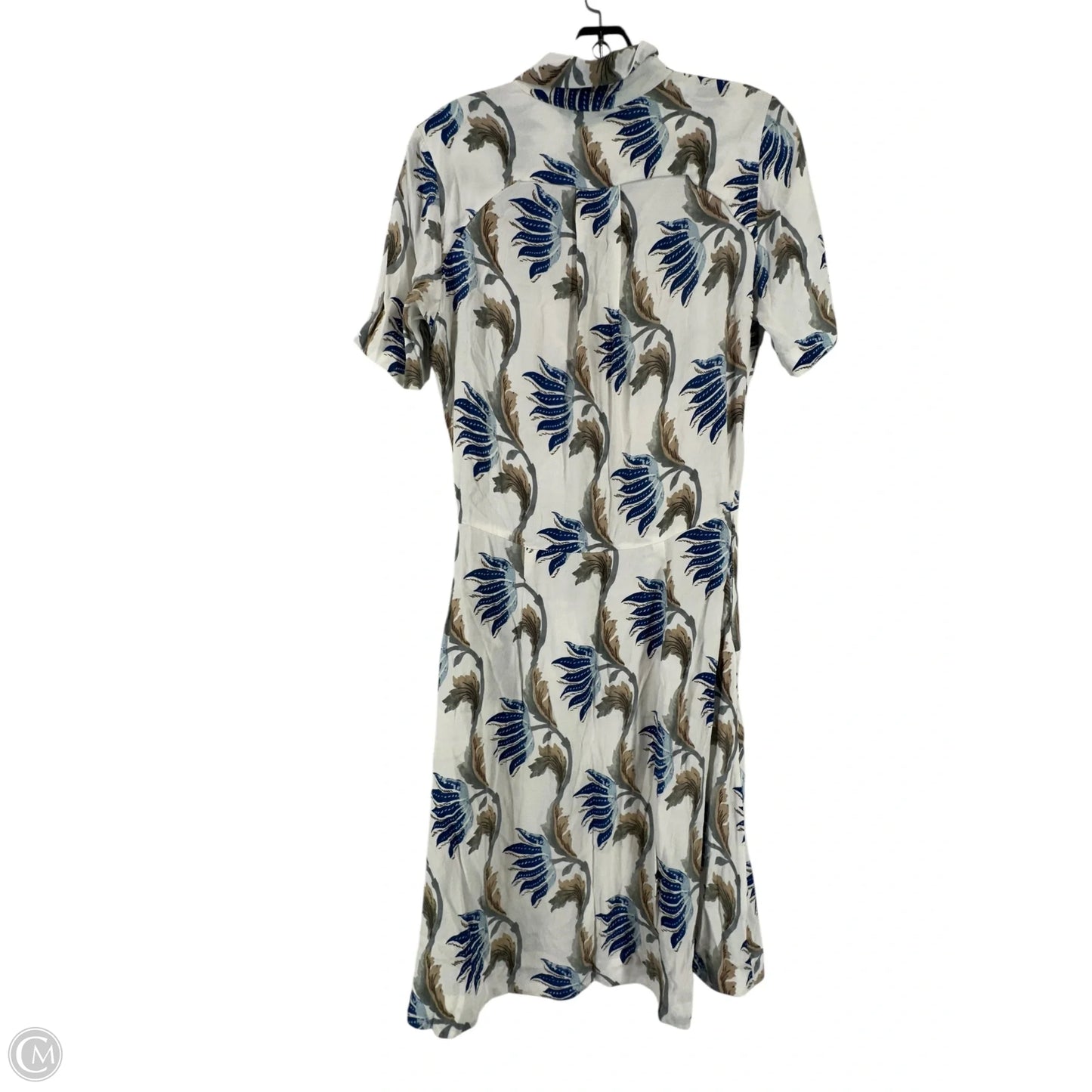 Dress Casual Midi By Clothes Mentor In Blue & Cream, Size: 6