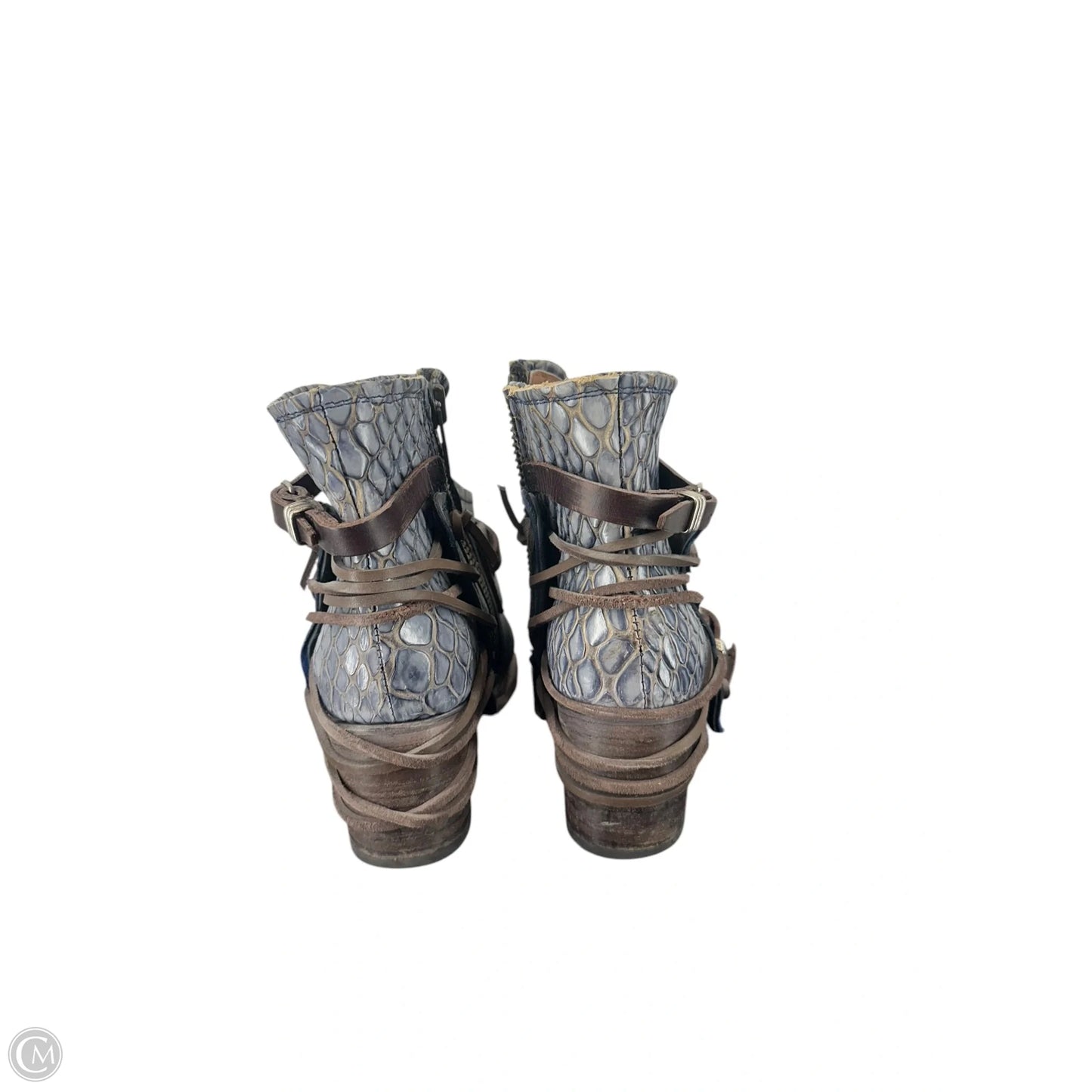 Boots Ankle Heels By Freebird In Navy, Size: 9