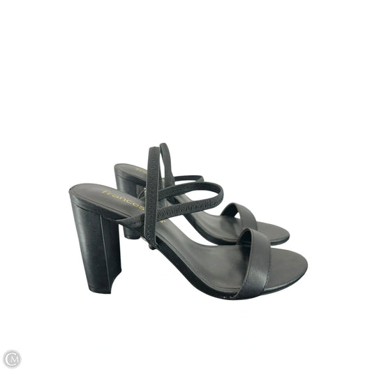 Sandals Heels Block By Francesca's In Black, Size: 8