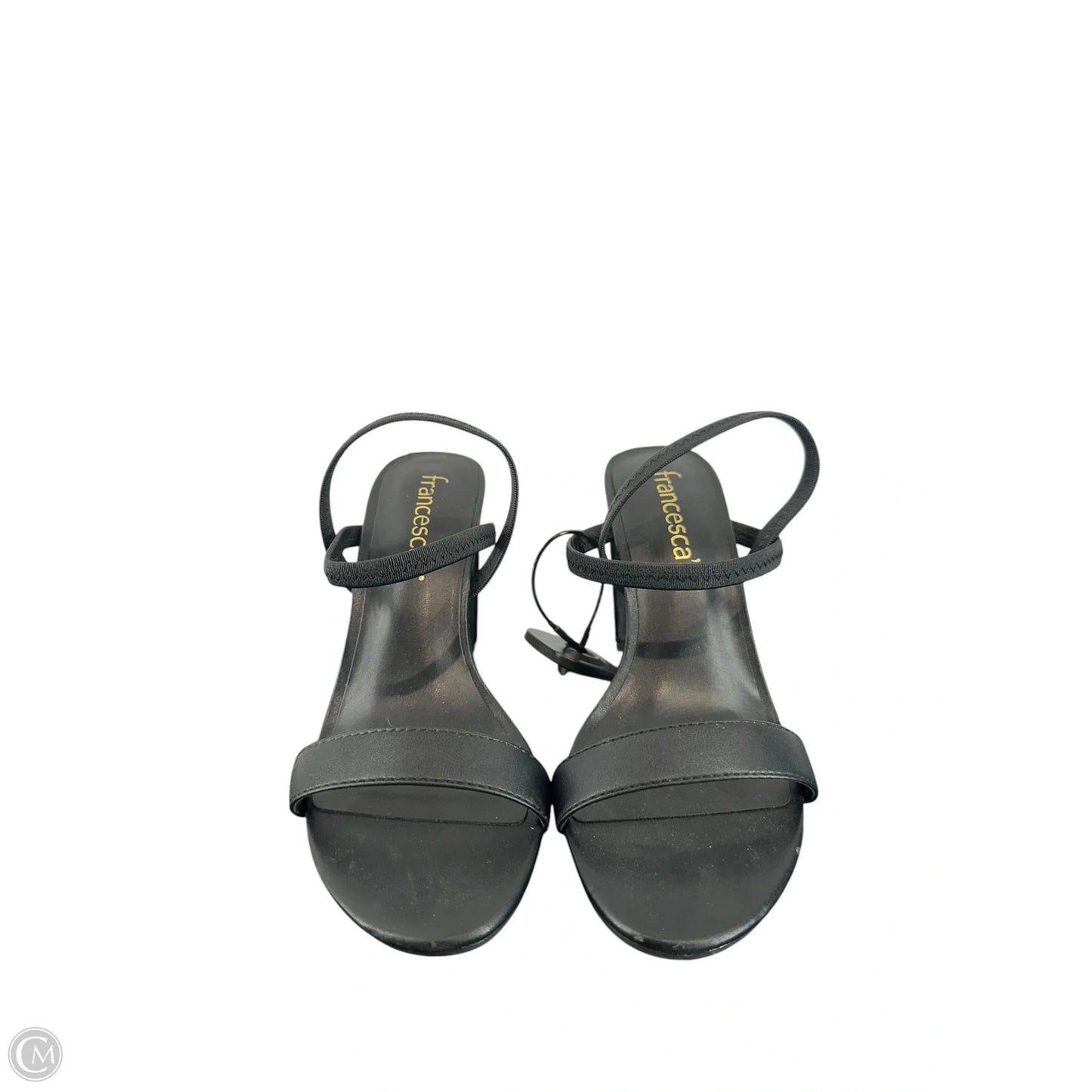 Sandals Heels Block By Francesca's In Black, Size: 8
