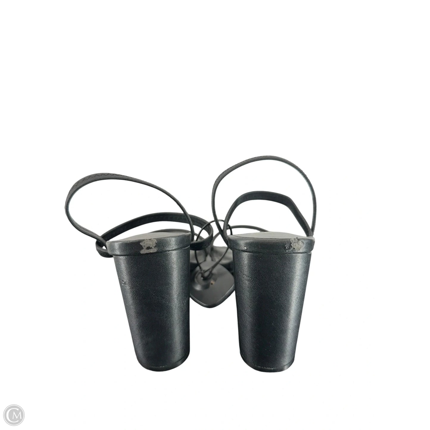 Sandals Heels Block By Francesca's In Black, Size: 8