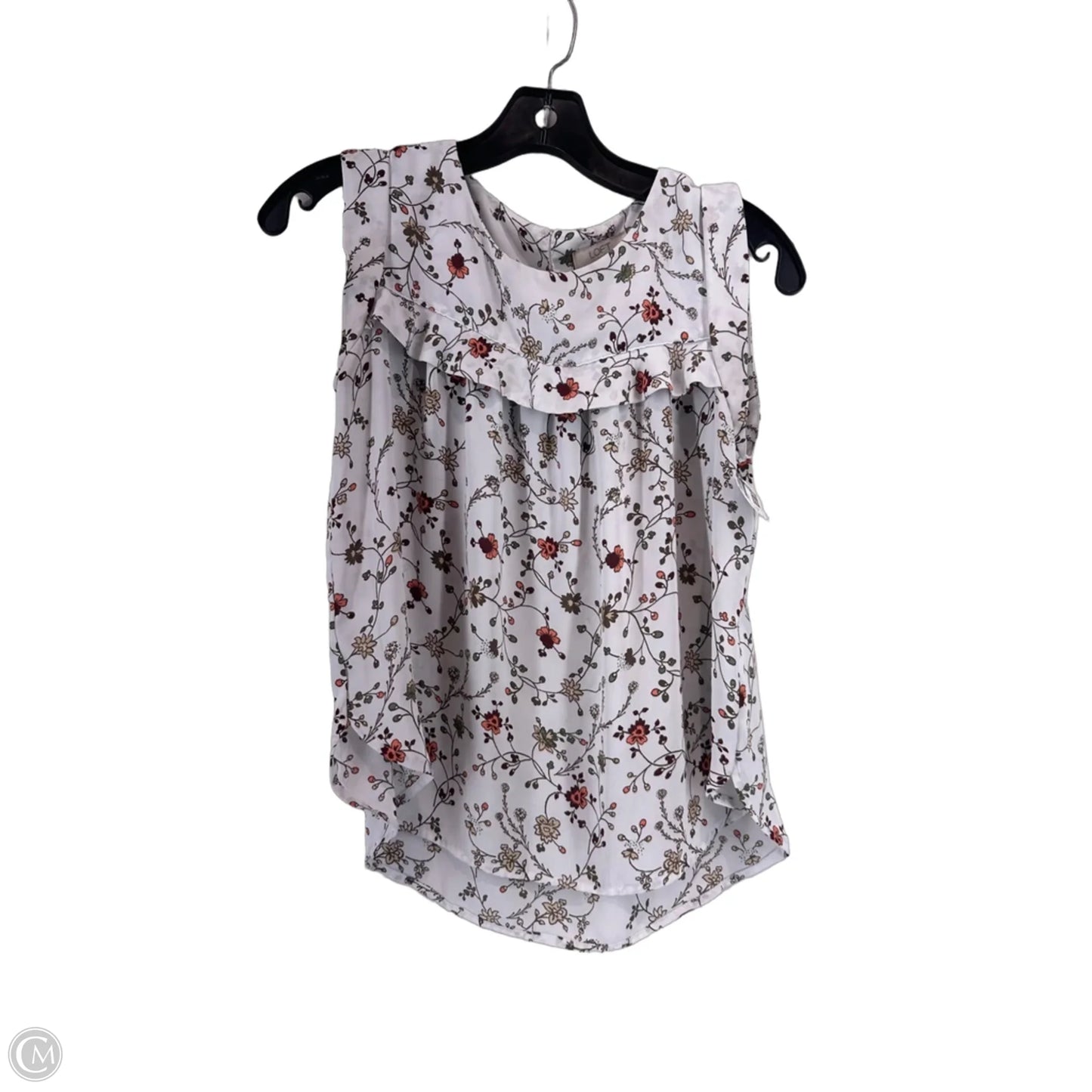 Top Sleeveless By Loft In White, Size: Xsp