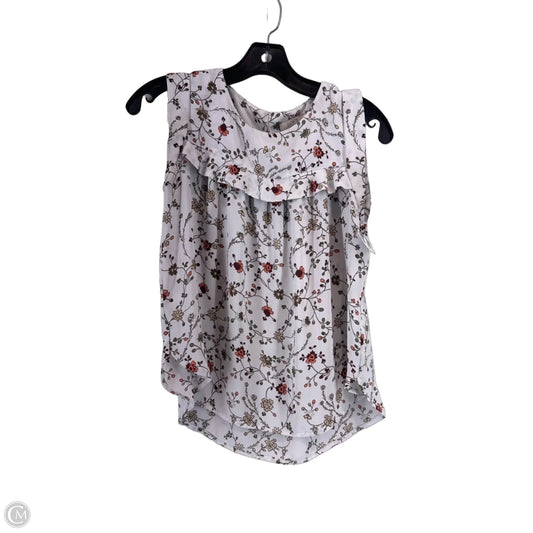 Top Sleeveless By Loft In White, Size: Xsp