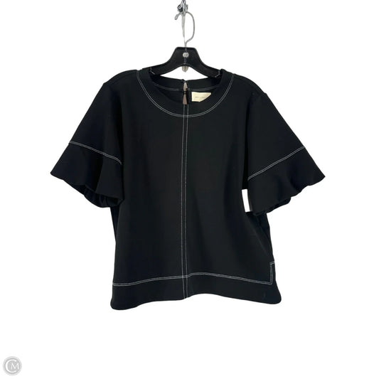 Top Short Sleeve Basic By Melloday In Black, Size: L