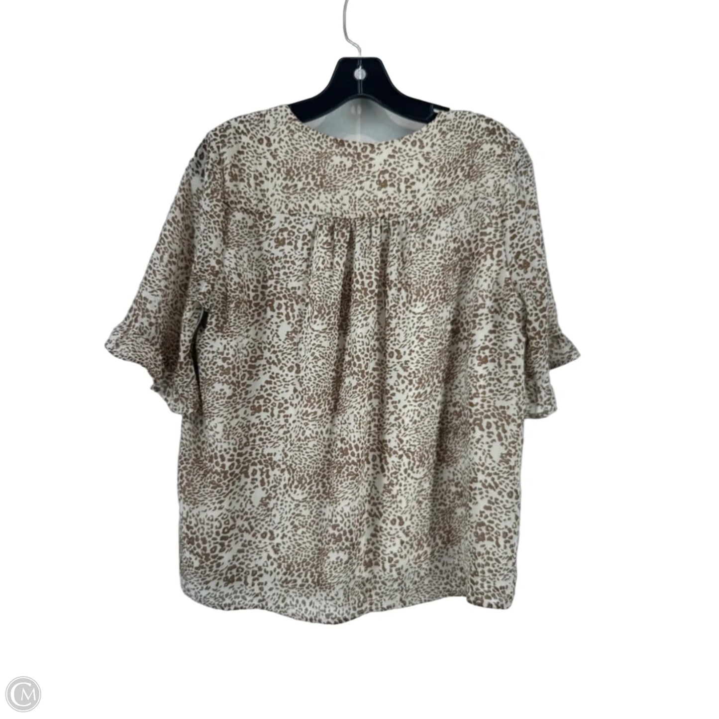 Top 3/4 Sleeve By Clothes Mentor In Animal Print, Size: M
