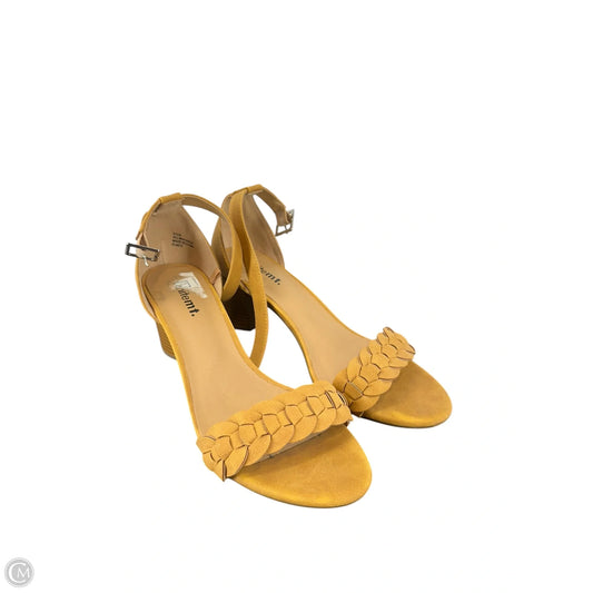 Sandals Heels Block By Clothes Mentor In Tan, Size: 9.5