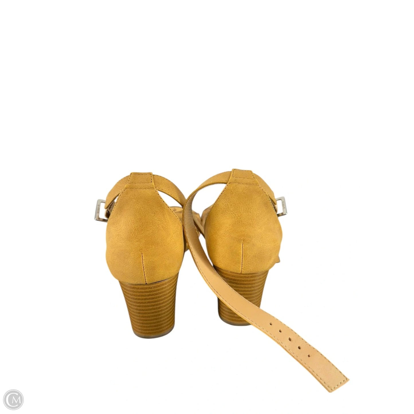 Sandals Heels Block By Clothes Mentor In Tan, Size: 9.5