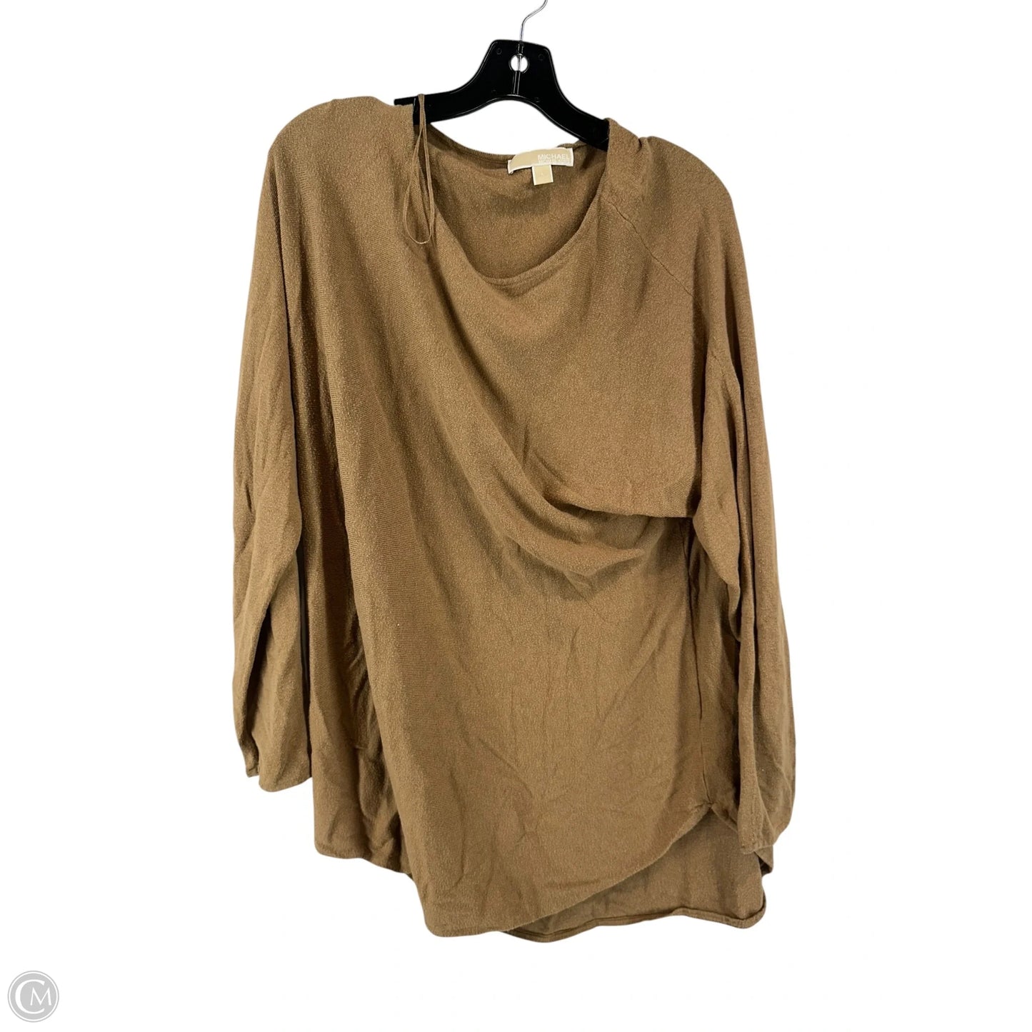 Top Long Sleeve Designer By Michael Kors In Brown, Size: L