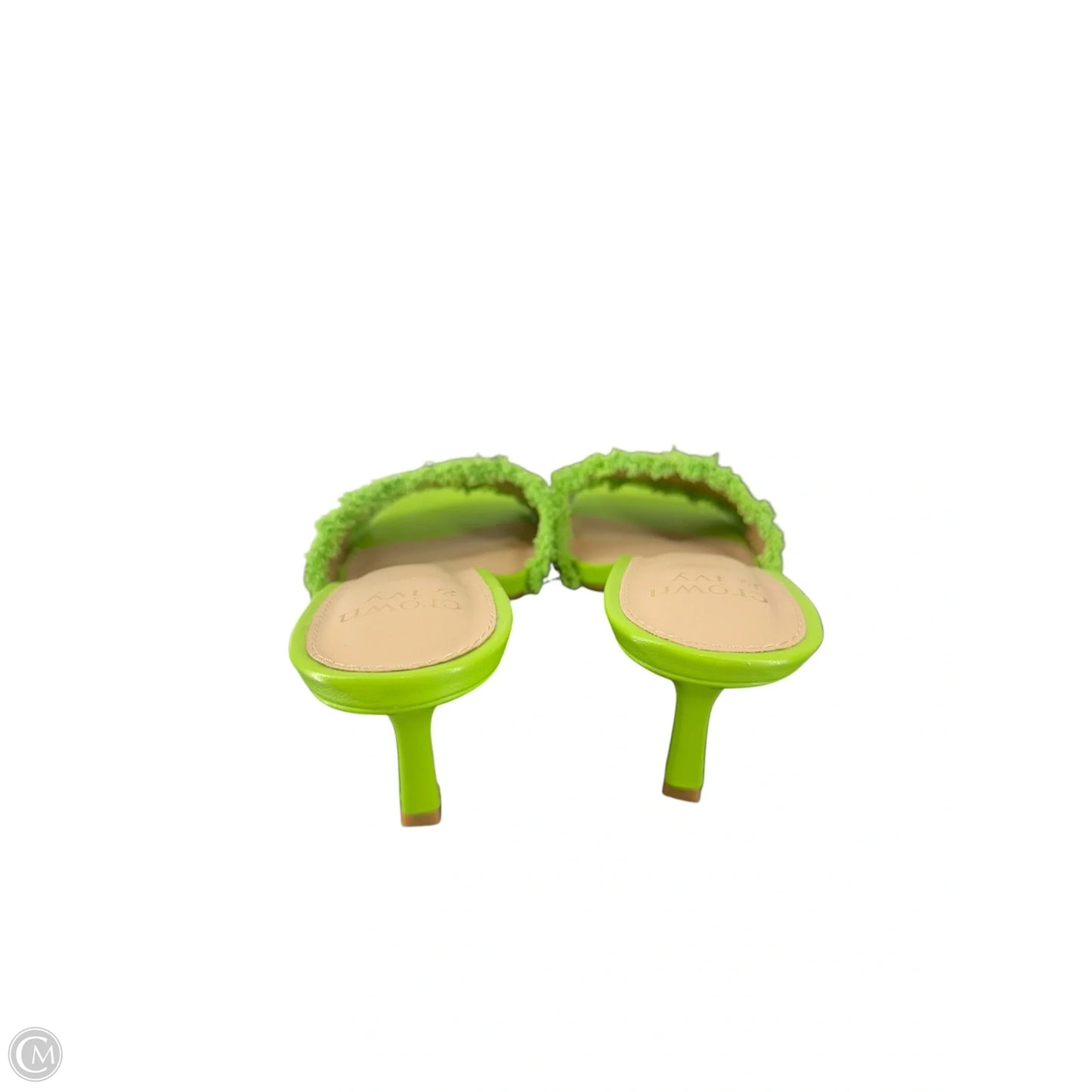 Sandals Heels Kitten By Crown And Ivy In Green, Size: 8.5