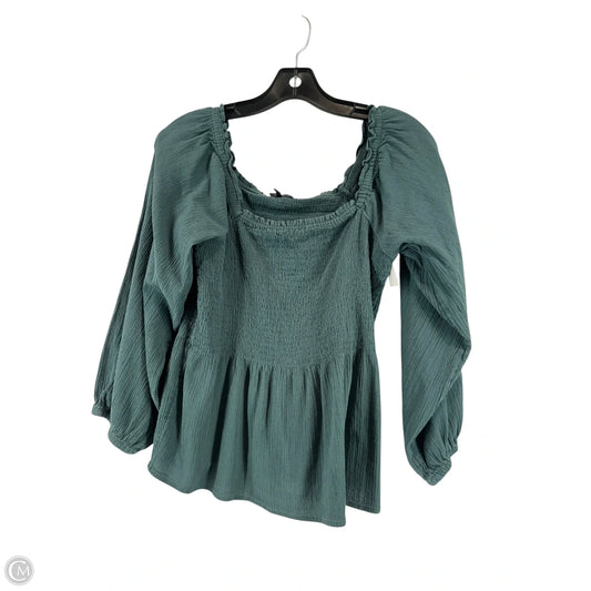 Top Long Sleeve By Madewell In Green, Size: 4