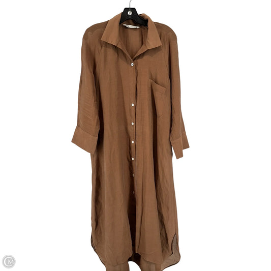 Dress Casual Maxi By Zara In Brown, Size: M