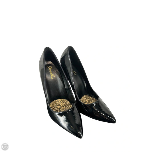 Sandals Heels Kitten By Clothes Mentor In Black, Size: 8