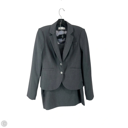 Skirt Suit 2pc By Calvin Klein In Grey, Size: 6