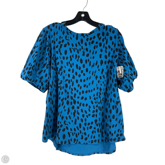 Top Short Sleeve By Chicos In Blue, Size: Xl