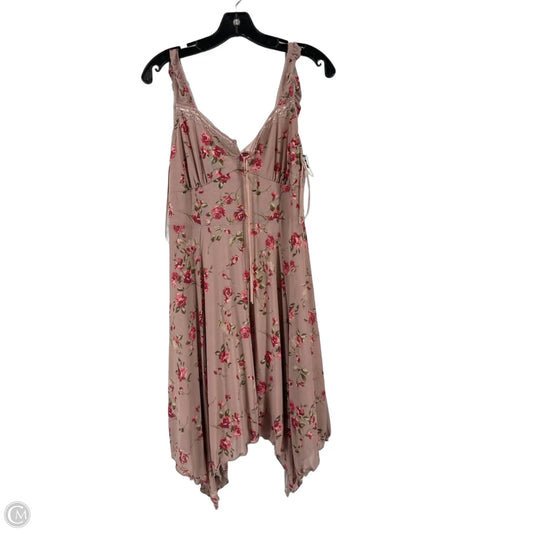 Dress Casual Midi By Kirious In Floral Print, Size: L