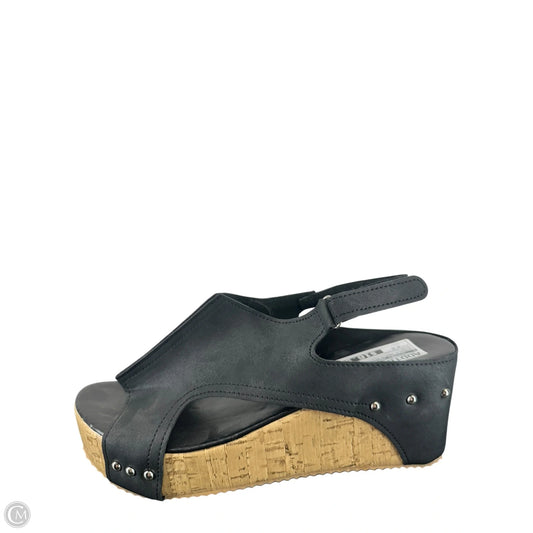 Sandals Heels Platform By Clothes Mentor In Black, Size: 9.5