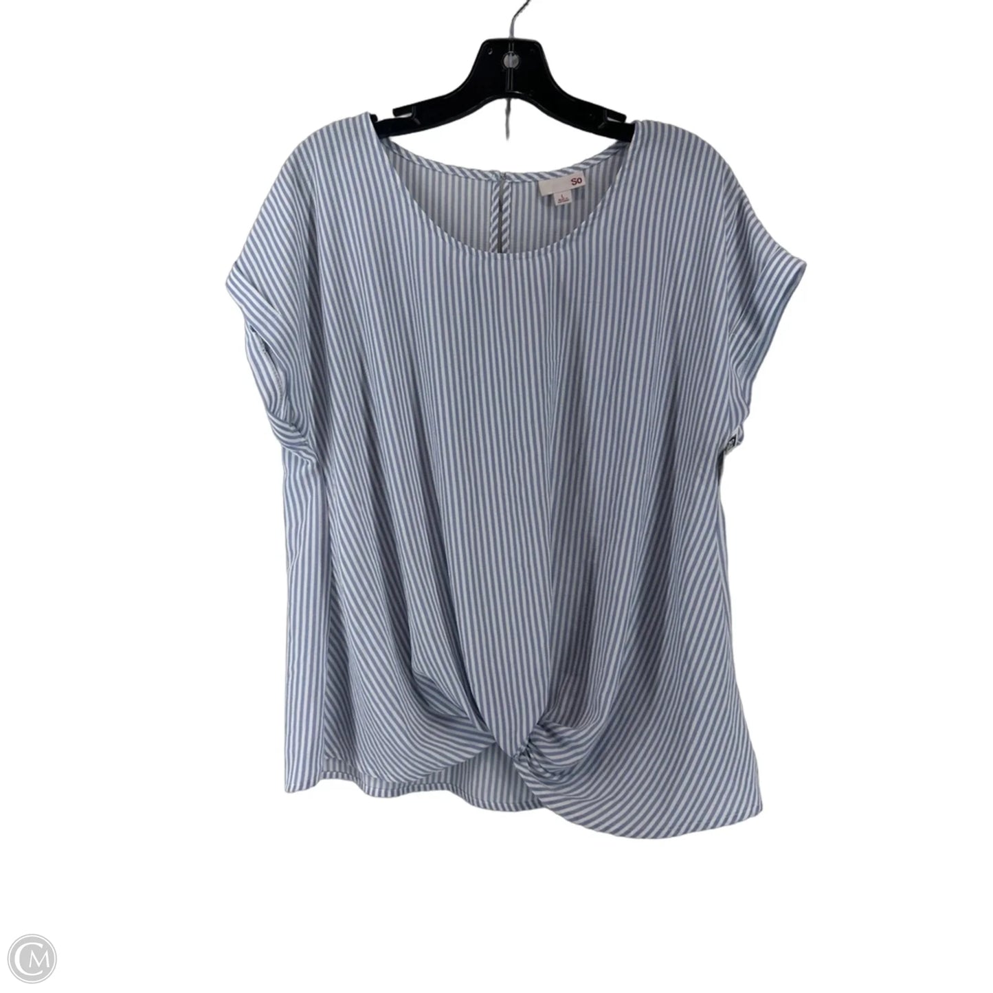 Top Short Sleeve By So In Striped Pattern, Size: L