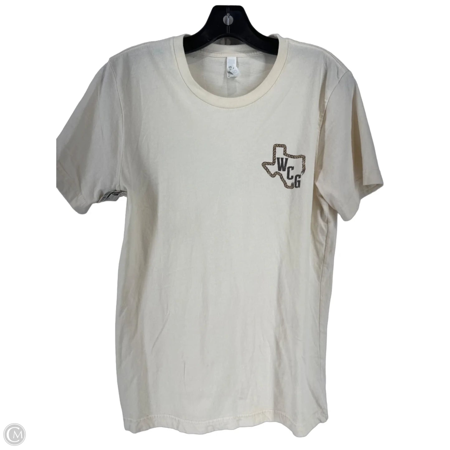 Top Short Sleeve By Canvas In Cream, Size: M