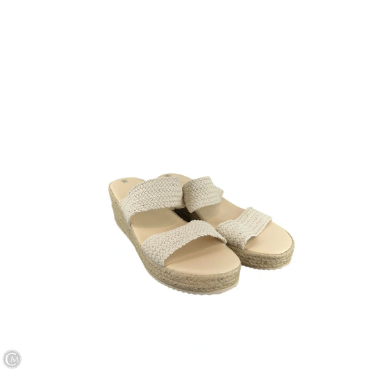 Sandals Heels Platform By Clothes Mentor In Tan, Size: 8